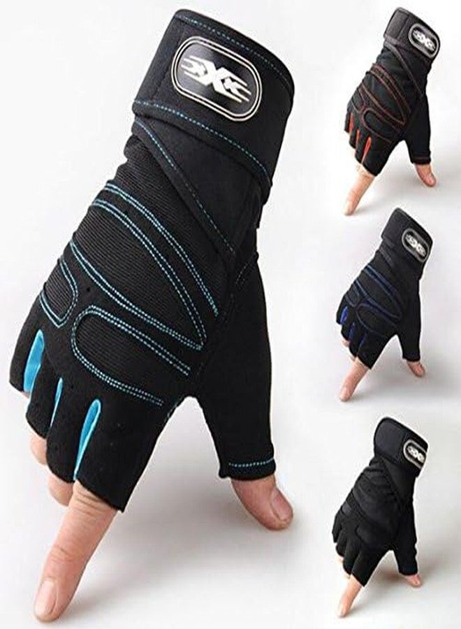ICW Weight Lifting Gloves, Breathable & Non-Slip, Workout Gloves, Exercise Gloves Gym Gloves for Climbing, Boating, Dumbbells, Cross Training (Assorted Colours) - Image 1