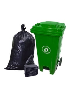 AKC Green high quality plastic garbage bin 120 liters and 12 pieces of trash bags 