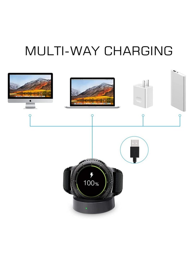 For Samsung S3 Frontier and S3 Frontier LTE Smart Watch Wireless Charging Dock with Micro USB Cable for Home Travel Hotel Business Use Compact Design Power Protection Circuit  - Image 2