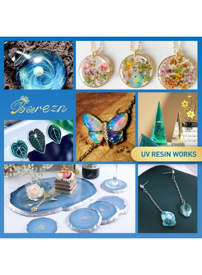 CMGTYYD UV Resin 100g Upgraded Crystal Clear Hard Ultraviolet Epoxy Glue - Low Odor, Fast Curing Kit for Jewelry Making, DIY Craft, Christmas Ornaments - Set of 2 - Image 3