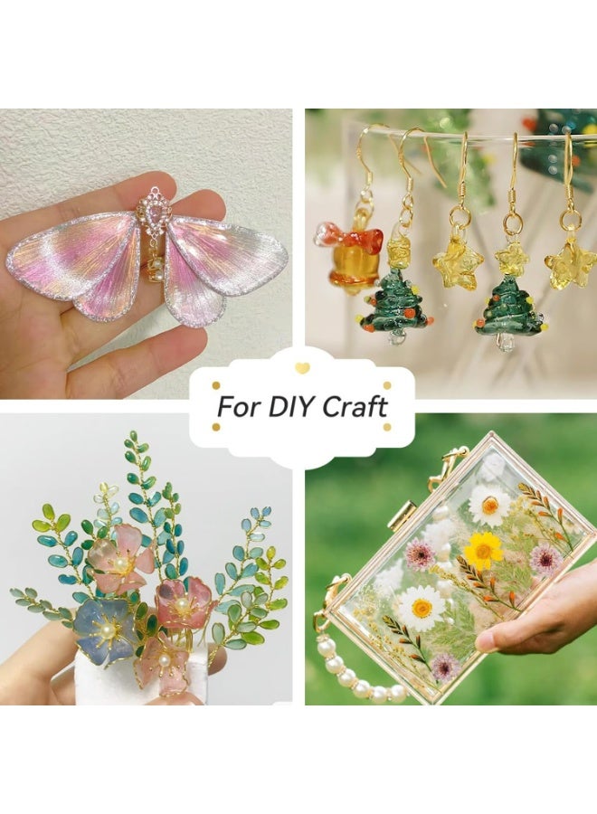 CMGTYYD UV Resin 100g Upgraded Crystal Clear Hard Ultraviolet Epoxy Glue - Low Odor, Fast Curing Kit for Jewelry Making, DIY Craft, Christmas Ornaments - Set of 2 - Image 5