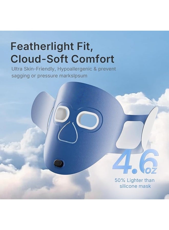 Ultra-lightweight 120g wireless LED beauty mask, 3000mAh long battery life, home full-face phototherapy skin rejuvenation SPA device (dark blue) - Image 4