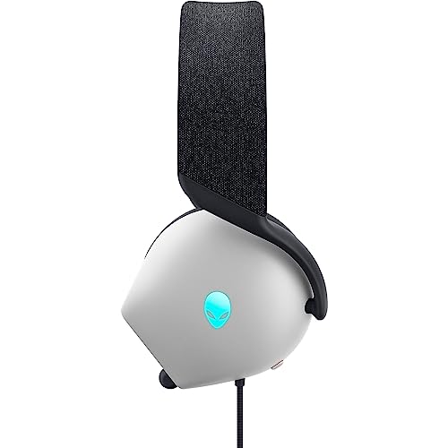 Alienware AW520H Wired Gaming Headset - Dolby Atmos, Unidirectional, AlienFX 16.8 Million RGB Colors, Microphone Mute, Volume On-headset Controls, 40mm Hi-Res Certified - Lunar Light - Image 3
