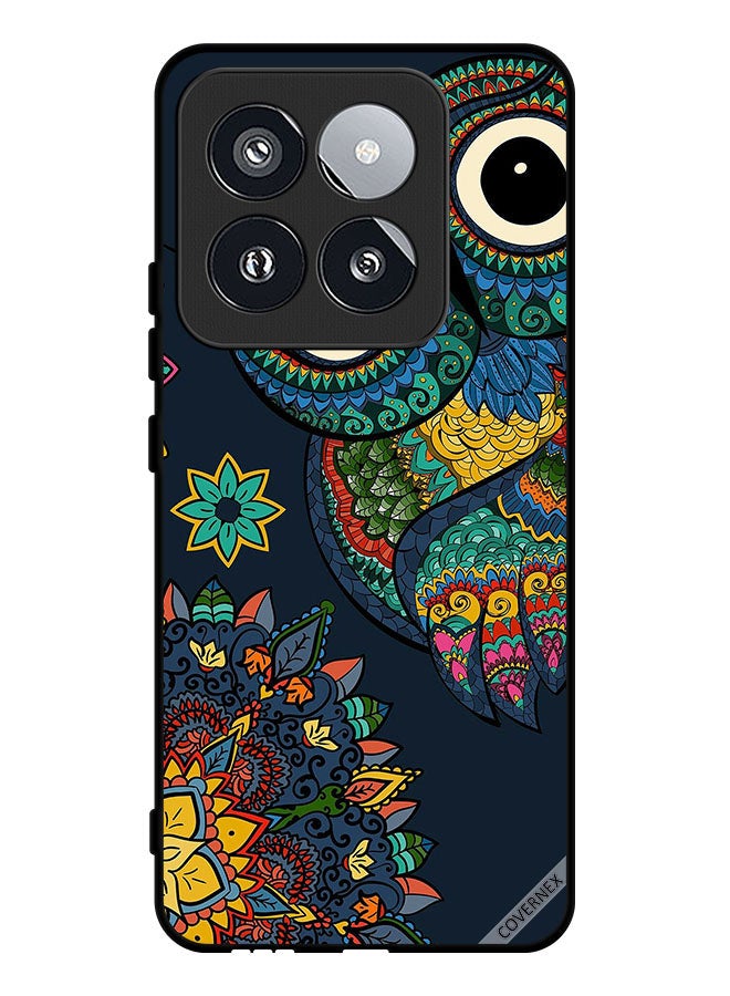 Covernex Protective Case Cover For Xiaomi 14 Pro Floral Owl - Image 1