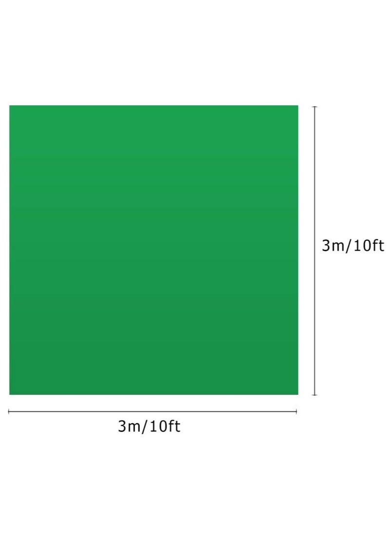 AirYoung Green Photography Backdrop Solid Color Background,Collapsible High Density Screen for Video Photography and Television（3m*3m）  - Image 5