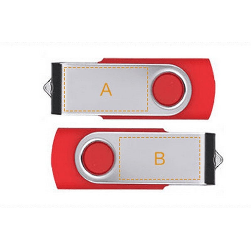 حزمة من 10 محركات أقراص فلاش USB بألوان عشوائية - قابس دوار معدني - محرك أقراص محمول منسق وآمن للاستخدام المدرسي والتجاري واليومي - Image 4