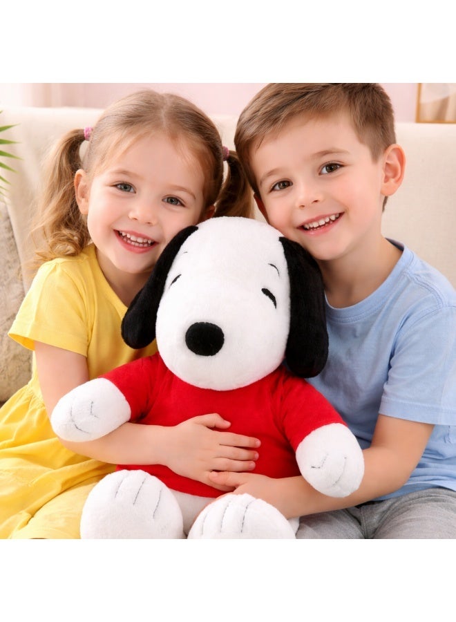 سنوبي لعبة كلب أبيض كلاسيكية محشوة - دمية كلب ناعمة محشوة، دمية كلب لطيفة للأطفال والكبار، هدية رائعة للعناق، ديكور غرفة نوم، دمية قابلة للتجميع - Image 5