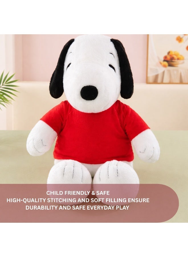 Snoopy Classic White Dog Plush Toy – Soft Stuffed Animal Plushie, Cute Dog Doll for Kids & Adults, Huggable Gift Toy, Bedroom Décor & Collectible Plush , Multicolor - Image 2