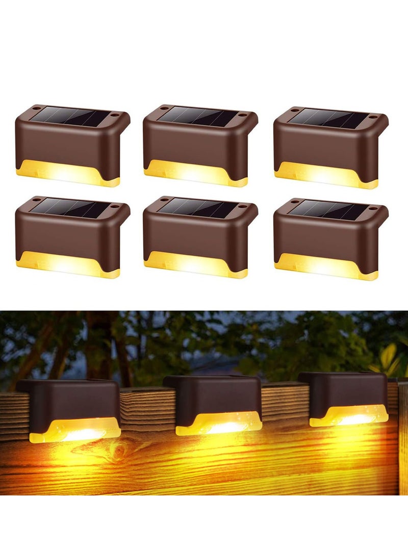 SYOSI Fence Post Solar Lights, Weatherproof LED Deck Lights Solar Powered Outdoor Lights, Solar Deck Lights for Garden, Patio, Garden, Walkways, Patio Pool Stairs Step and Pathway (Warm White) - Image 1