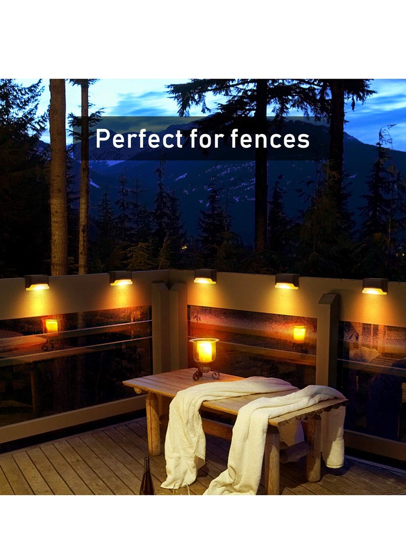 SYOSI Fence Post Solar Lights, Weatherproof LED Deck Lights Solar Powered Outdoor Lights, Solar Deck Lights for Garden, Patio, Garden, Walkways, Patio Pool Stairs Step and Pathway (Warm White) - Image 5