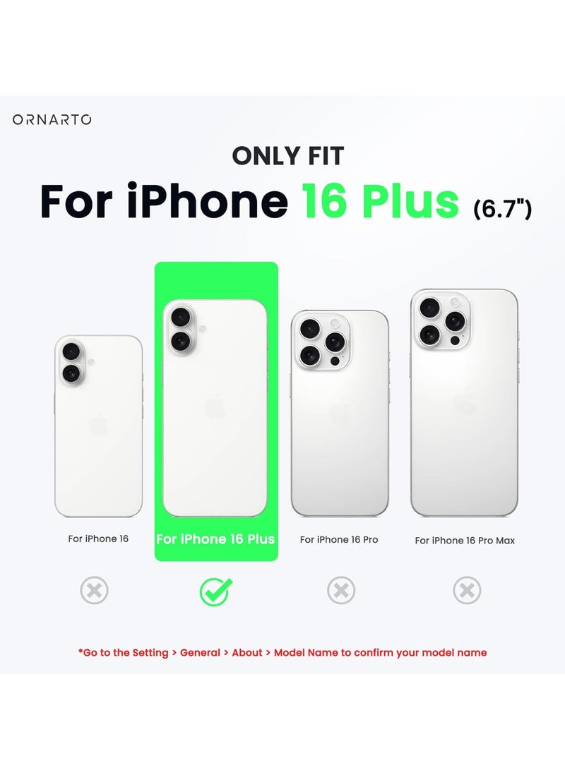 Silicone Case Compatible with iPhone 16 Plus, Slim Liquid Silicone Phone Case with 3-Layer Soft Rubber Shockproof Bumper with TPU Lining (Alpine Green) - Image 2