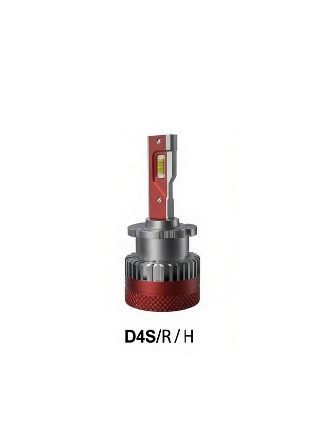 مصباح أمامي للسيارة من سلسلة D بتقنية LED، طراز Y5D-D4-6500K، ضوء أبيض 6500 كلفن، قدرة 55 واط، مصباح عالي السطوع، تصميم تبريد من الألومنيوم المستخدم في صناعة الطائرات، عمر طويل - Image 1