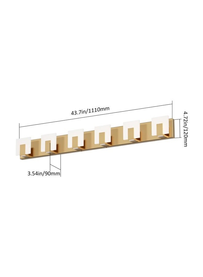 Aipsun Gold Vanity Lighting Fixtures Modern Vanity Lights LED 6 Lights Bathroom Vanity Light Up and Down Wall Light Fixtures 6000K - Image 2