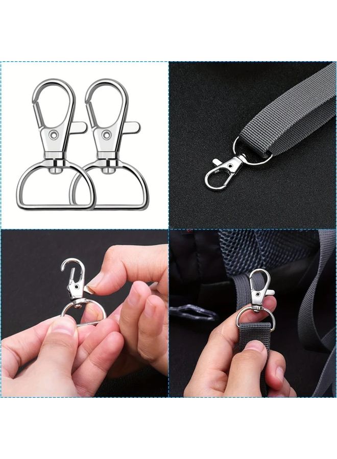 100 Pcs Keychain Clip Hooks with D Ring 3 4 Inch Internal Width for Keys Lanyards Craft - Image 2