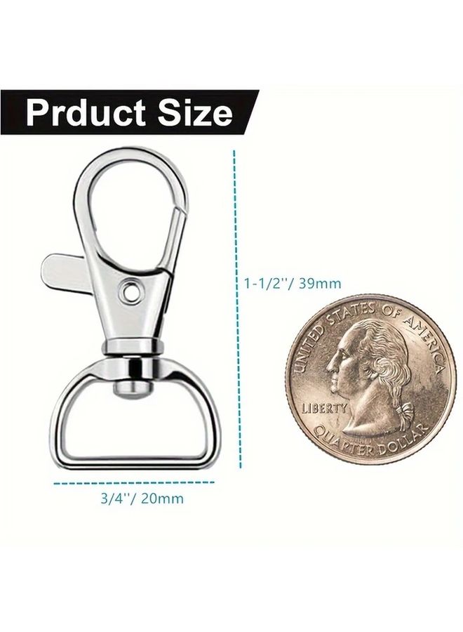 100 Pcs Keychain Clip Hooks with D Ring 3 4 Inch Internal Width for Keys Lanyards Craft - Image 4