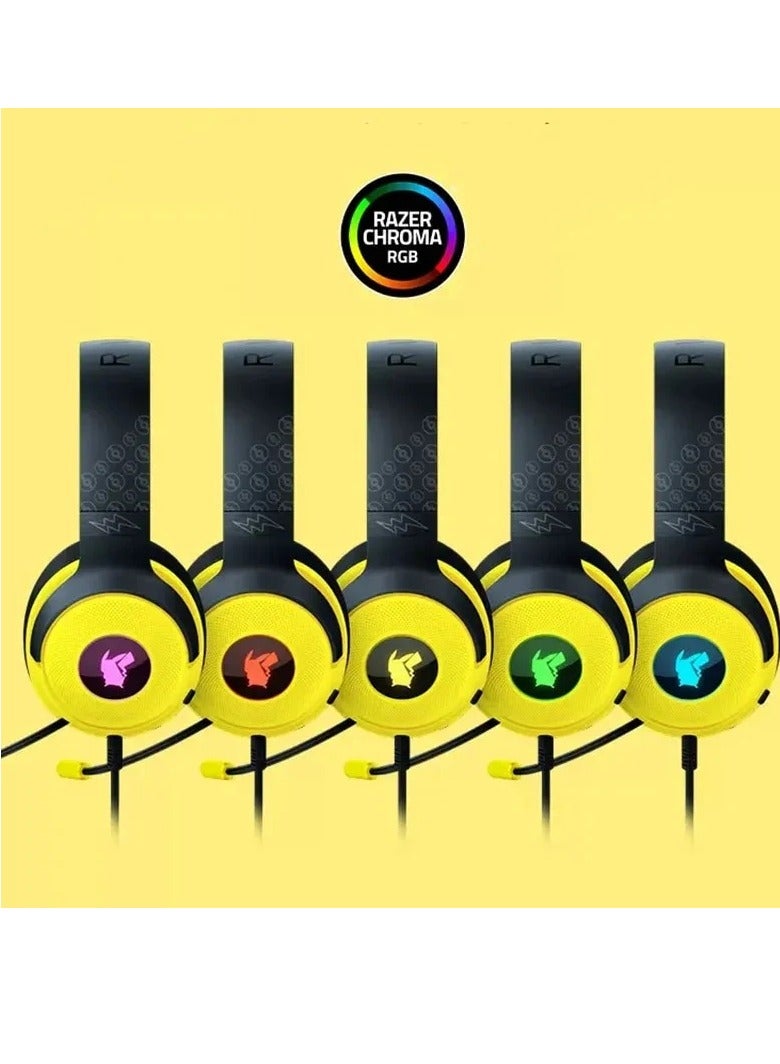 Razer Kraken Pro KRAKEN PRO V3 gaming headset special version Pokemon wired headphones for gaming music with microphone for PC, MAC PS4 Switch Electronic Sports Headphones  - Image 3