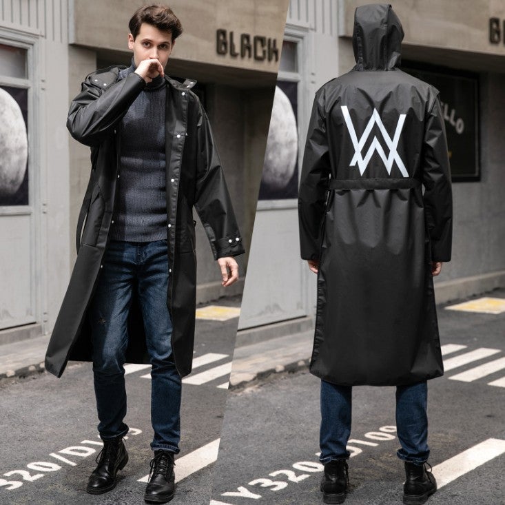 Fashionable Eva Korean Style Trendy Waist Belt Raincoat For Men And Women Adult Long Outdoor Hiking Waterproof Windbreaker - Image 1