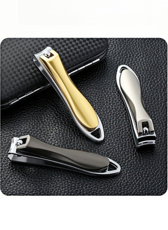 ARUWA 3 Pieces Nail Clipper Professional Nail Trimmer High-Quality Toe Nail Clipper Tool Thick Toenails, Male And Female Nail Scissors(Gray/Black/Golden) - Image 2