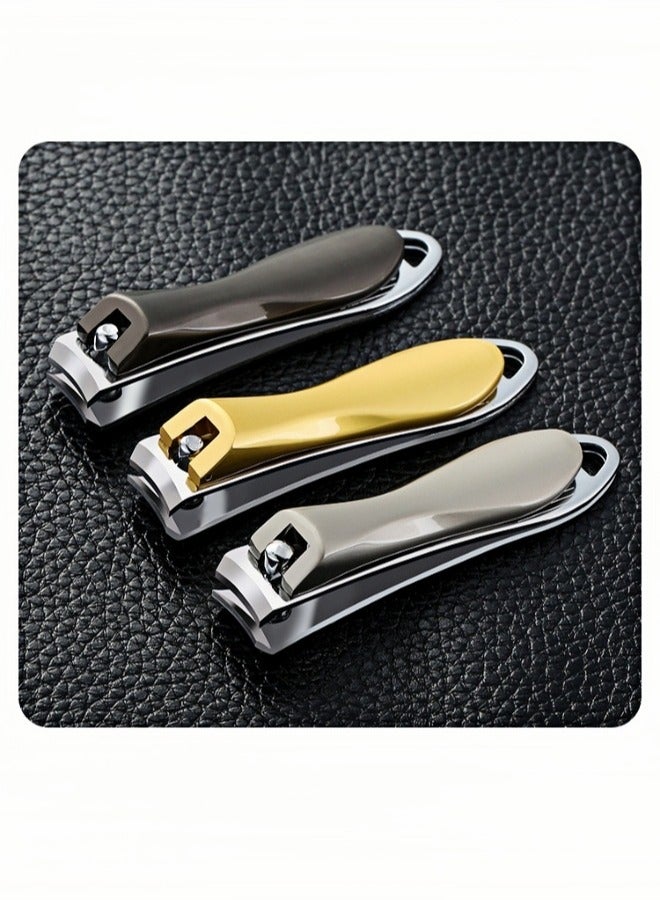 ARUWA 3 Pieces Nail Clipper Professional Nail Trimmer High-Quality Toe Nail Clipper Tool Thick Toenails, Male And Female Nail Scissors(Gray/Black/Golden) - Image 1