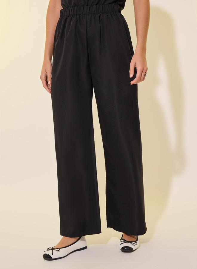 Take Two Women Black Solid Faux Pearl Detail Cami and Pants Co-Ords  - Image 4