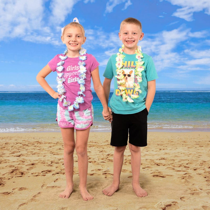 Joyin Toy 36 Counts Hawaiian Leis Bulk, Tropical Flower Lei Hawaiian Lei Beach Hawaii Luau Party Favors Decoration Birthday Party Supplies(3 Dozen) - Image 5