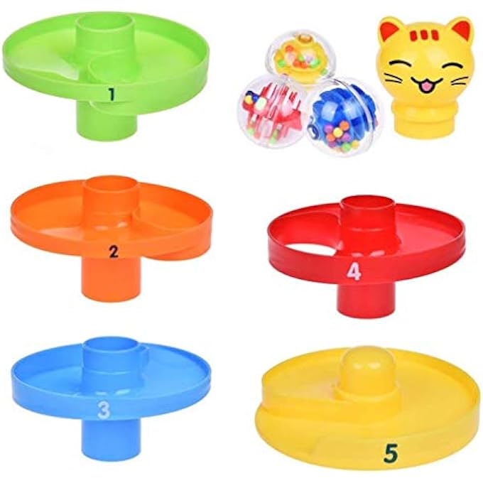 SUPER SPIRAL TOWER - BALL DROP AND ROLL ACTIVITY TOY CAT BALL DROP TOYS FOR BABY AND TODDLER, LEARNING TOWER, DROP AND GO RAMP TOYS - Image 5