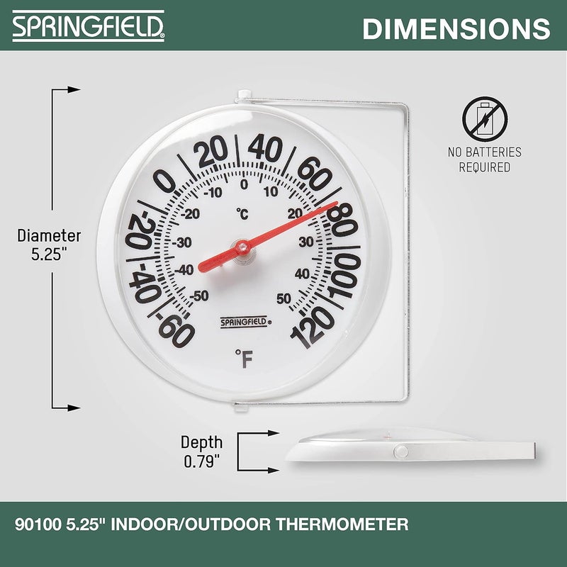 Springfield Big and Bold Indoor Outdoor Thermometer with Mounting Bracket - Large Numbers for Easy Reading - Image 3