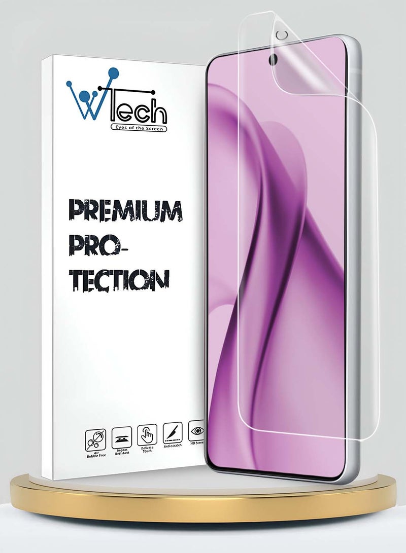 Wtech vivo V60e 5G 2025 Premium Hydrogel Film Thin and Flexible Screen Protector (MSHFMN) - Clear - Image 1
