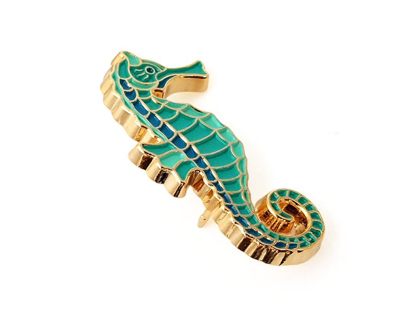 Pinsanity Seahorse Enamel Lapel Pin - Image 2