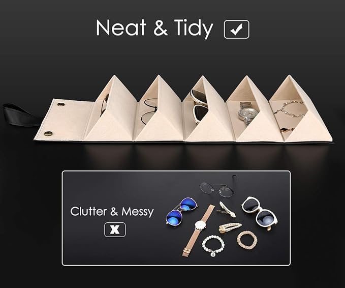 HEMIZA Sunglasses Organizer with Slots Travel Glasses Case Storage Portable Sunglasses Organizer Box Sunglass Box Goggles Organiser Box Sunglasses Case for Men Women - Image 5