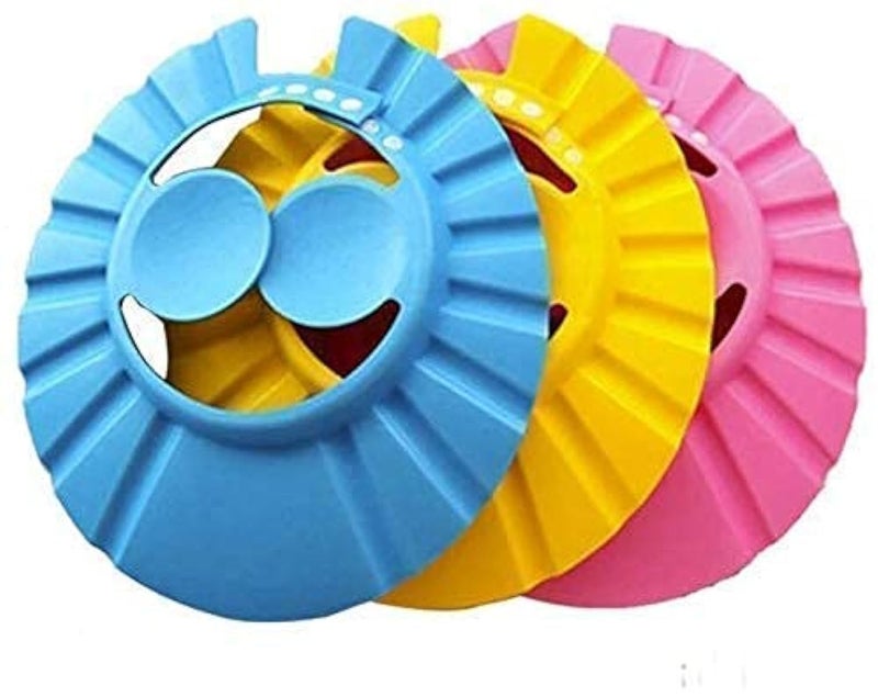 Silicone Baby Shower Hat, Shampoo Protector, Eye Protector, Baby Shower Cap, Shower Products, Baby Shower Head Protection, Multifunction Cap (Pink) - Image 1