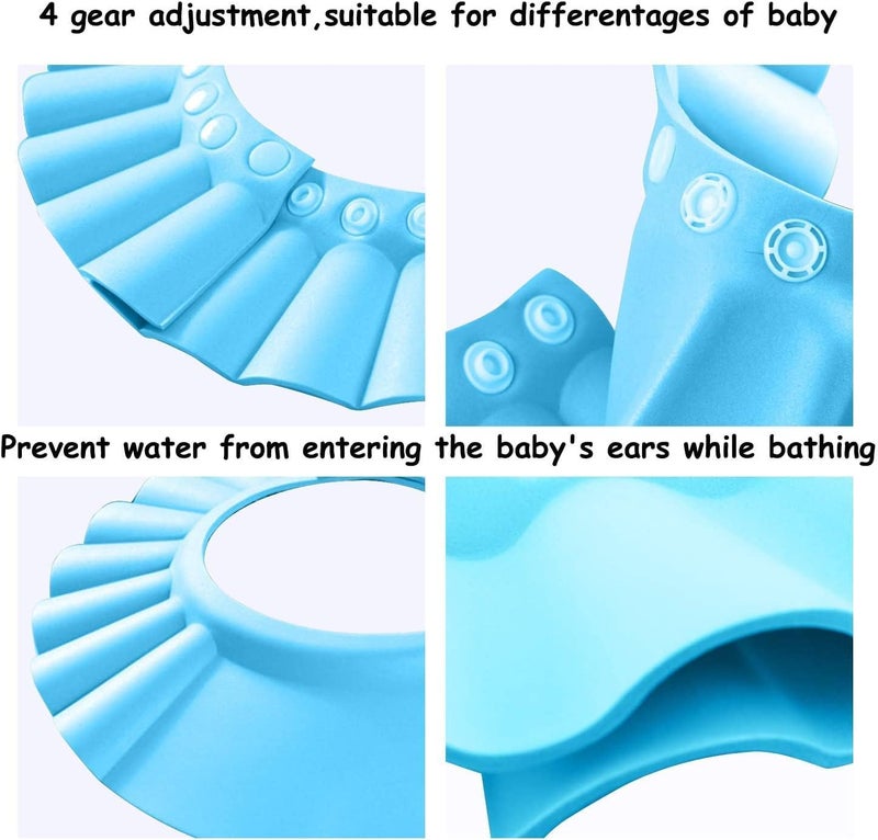 Silicone Baby Shower Hat, Shampoo Protector, Eye Protector, Baby Shower Cap, Shower Products, Baby Shower Head Protection, Multifunction Cap (Pink) - Image 3