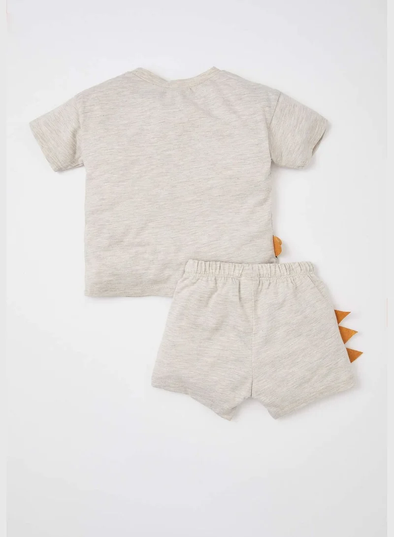 DeFacto Regular Fit Short Sleeve Tiger Print Lounge Set