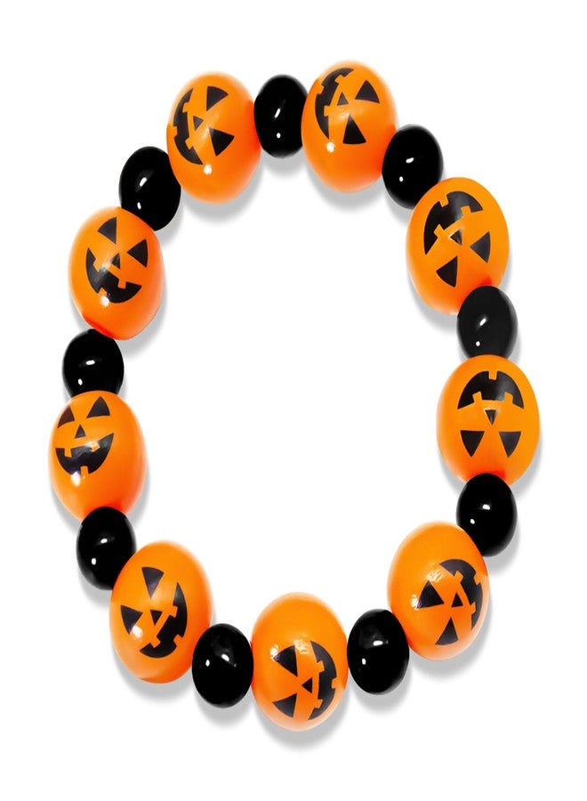 Palotay Halloween Pumpkin Beaded Bracelets Cute Halloween Accessory for Cosplay Halloween Stretch Pumpkin Bracelets Halloween Party Costume Jewelry B, 8 - Image 1