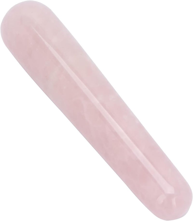 Junlucki Massage Stick, Compact and Portable Jade Stone Massage Wand Rose Quartz for Back/Hands/Feet/Neck/Shoulder - Image 5