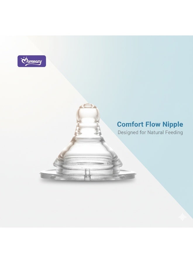 Momeasy Silicone Nipples – Wide Neck, 2 Pcs Medium Size - Image 3