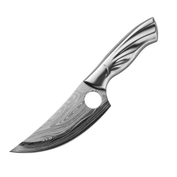 UNIQUE CART Stainless Steel Boning Knife Chef Fishing Knives Carry Leather Sheath Outdoor Cooking Knives Meat Butcher Knife for Camping Kitchen or Outdoor BBQ - Image 1