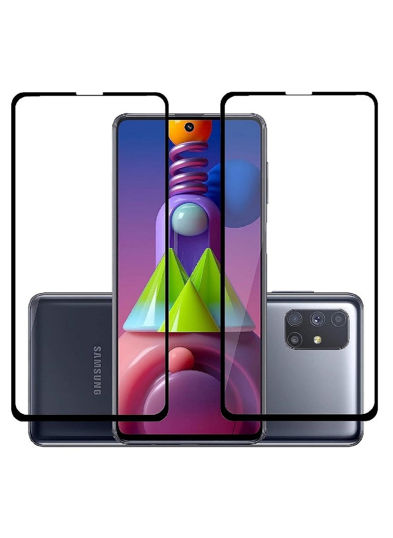 Super 2 Pieces Tempered Glass Screen Protector 5D Designed For Samsung Galaxy M51 Full Glue Edge to Edge Full Screen Coverage And Bubble Free - Image 1