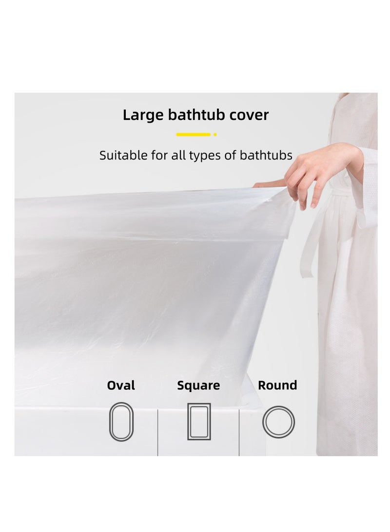 NOVOLAN Disposable Travel Bathtub Cover Bathtub Liner, Water-Repellent Bath Bag, Thickened Folding Bath Bag, Hotel Spa, Spill-Proof, Easy Disposal Maintain Personal Hygiene, 10 Pack 260cm*120cm - Image 4