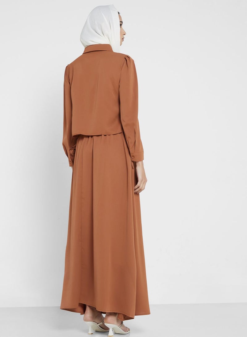 خزانة طقم مكون من قطعتين من الأزرار والتنورة - Image 2