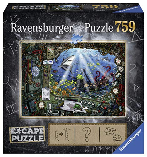 Ravensburger Escape Puzzle Submarine 759 Piece Jigsaw Fun for Kids and Adults 12 Unique Escape Room Experience Precision Fit Pieces for Puzzle Lovers - Image 1