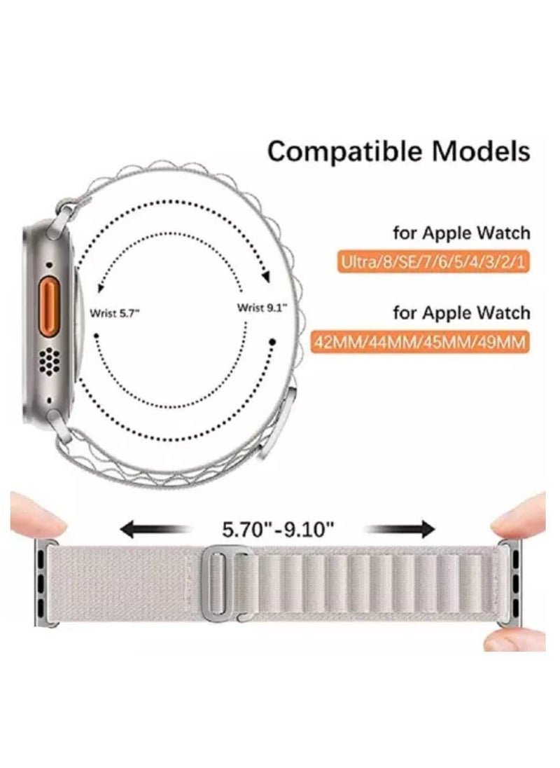 GENNEXT - Alpine Loop Compatible with Apple Watch Ultra Band,Metal connector Rugged Woven Nylon Men G-Hook Strap for iWatch Series Ultra SE 49mm 45mm 44mm - Image 1