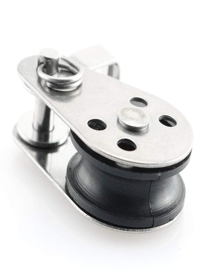 Lind Kitchen 2Sets Stainless Steel Pulley Block with Pad Eye and Screws for Kayak Canoe Boat Anchor Trolley Kit - Image 4