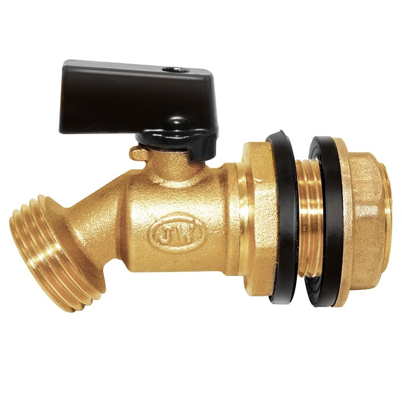 Joywayus حاوية مياه نحاسية من جويوياس / برميل مطر مع صمام كروي بفتحة 3/4" مع تركيب جدار، مناسب لتوصيل خراطيم الحدائق - Image 1