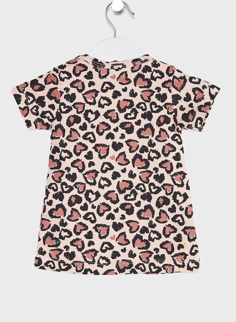 Dirkje Infant Leopard Printed Dress + Leggings Set