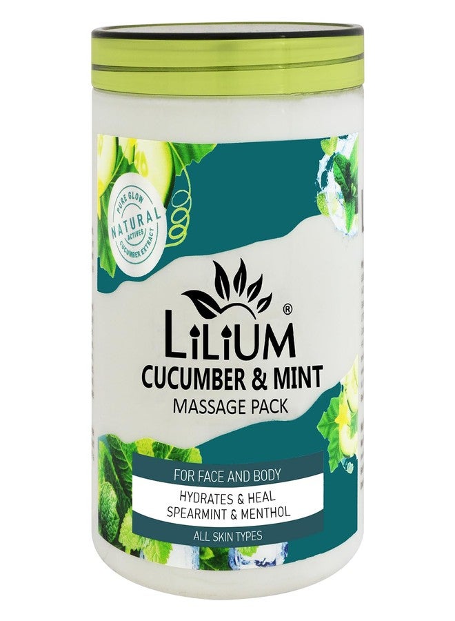 Lilium Revitalizing Radiance Face Pack Cucumber & Mint 500ml | Refreshing Symphony of Nature's Elixir | Heals UV Damage & Sun Burn | Cooling Sensation & Glowing Skin Bliss | Suitable All Skin Types - Image 1