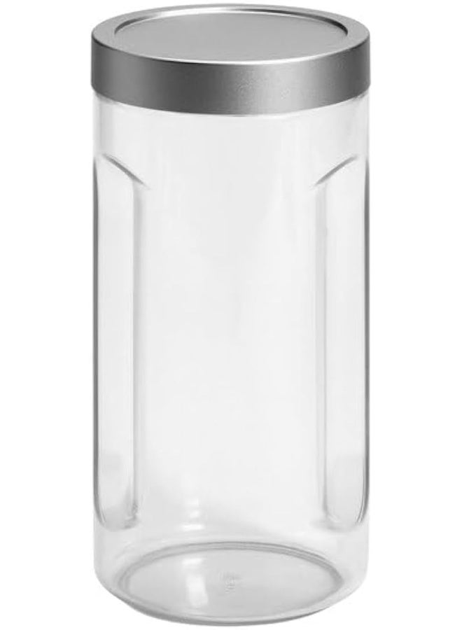 Anchor Hocking SecureLock Gripper Jar with Stainless Steel Lid, 2.5 Quart Capacity, Clear - Image 1
