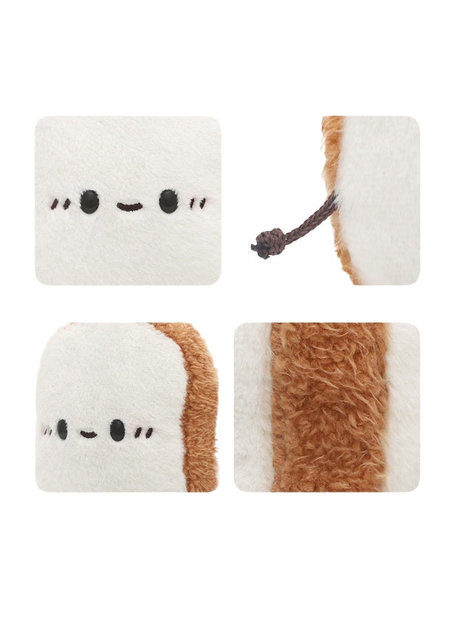 Jooki Afternoon Tea Collection: Toast Hand-Paired PP Cotton Plush Toy, Cute Sleeping Pillow, and Small Doll for Girls - Image 3