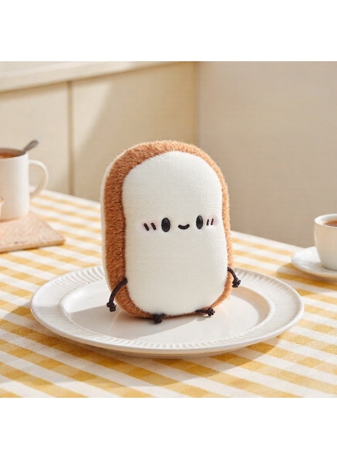 Jooki Afternoon Tea Collection: Toast Hand-Paired PP Cotton Plush Toy, Cute Sleeping Pillow, and Small Doll for Girls - Image 2