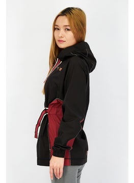 PUMA Women Sportswear Fit Long Sleeve First Mile Hooded Windbreaker Jacket, Black  - Image 3